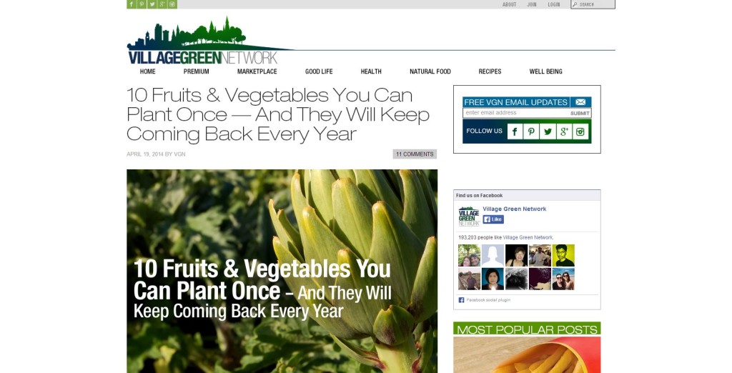 grow perennial fruits and vegetables