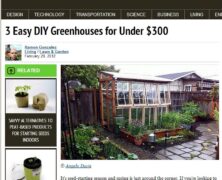 DIY Greenhouse from TreeHugger.Com’s Ramon Gonzalez