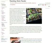 Starting from Seeds (Courtesy Organic Gardening Magazine)